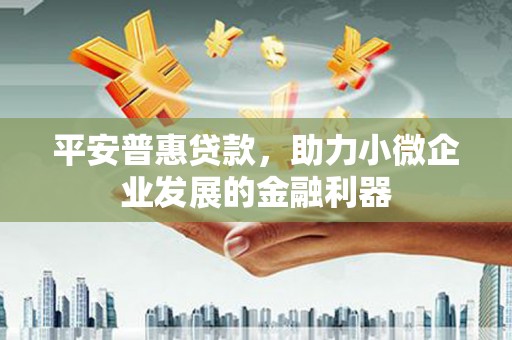 济阳平安普惠贷款，助力小微企业发展的金融利器