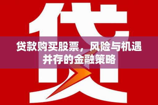 济阳贷款购买股票，风险与机遇并存的金融策略