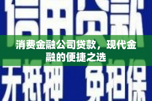 济阳消费金融公司贷款，现代金融的便捷之选